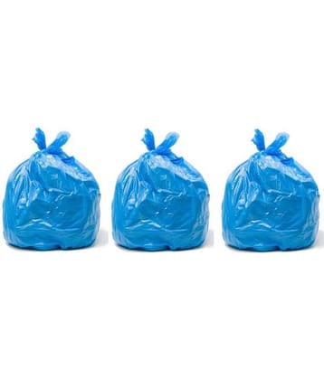 Clean India -3 Pack of Blue Garbage Bags - 19X21 | 3 Packs of 30 Pcs - 90 Pcs | Blue Medium Disposable Dustbin Bags for Dry Waste