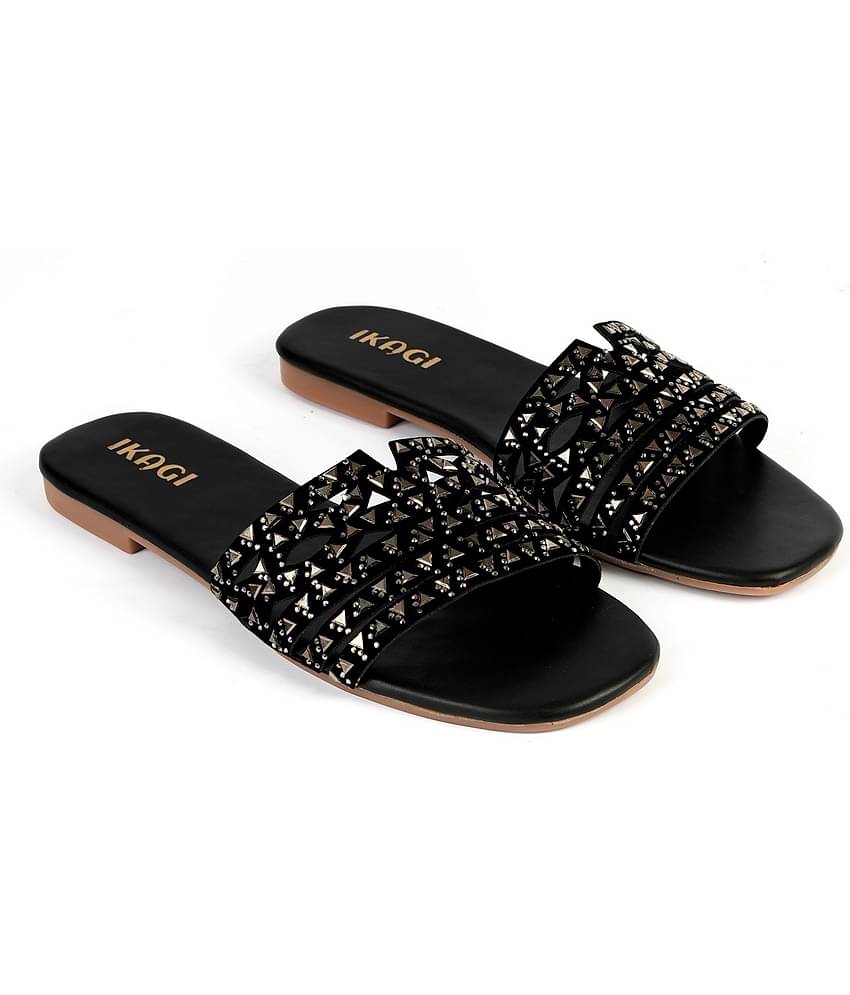 IKAGI Black Women's Flats