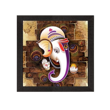 Lord Ganesha Satin Matt Texture UV Art Painting
