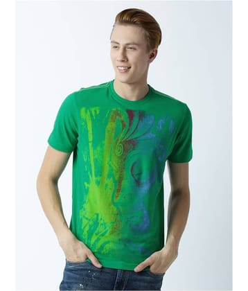 Huetrap Pack of 1 Cotton Regular Fit Men's T-Shirt ( Green )
