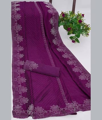 Shivadit ethnic Georgette Self Design Saree With Unstitched Blouse Piece ( Green )