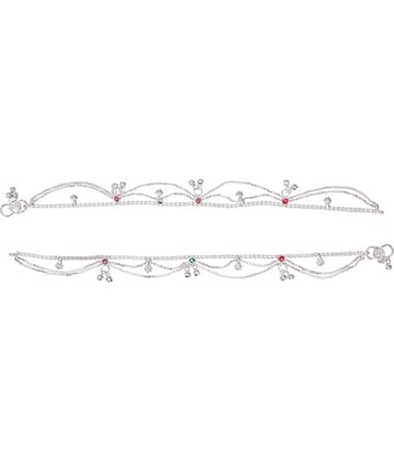 AanyaCentric - Silver Anklets ( Pack of 1 )