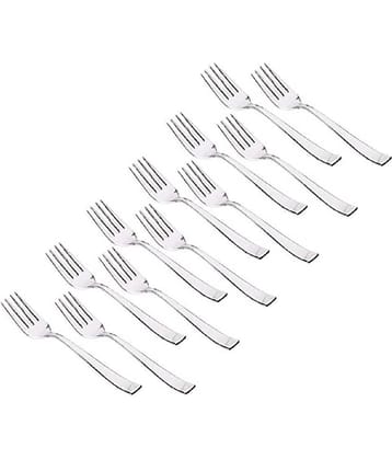 Analog kitchenware - Silver Stainless Steel Salad Fork ( Pack of 12 )