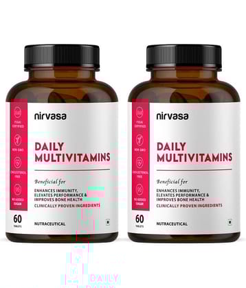 Nirvasa Daily Multivitamin Tablets For Men & Women 60 Tablets(Pack Of 2)