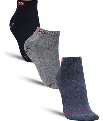 Dollar - Cotton Men's Self Design Multicolor Ankle Length Socks ( Pack of 3 )