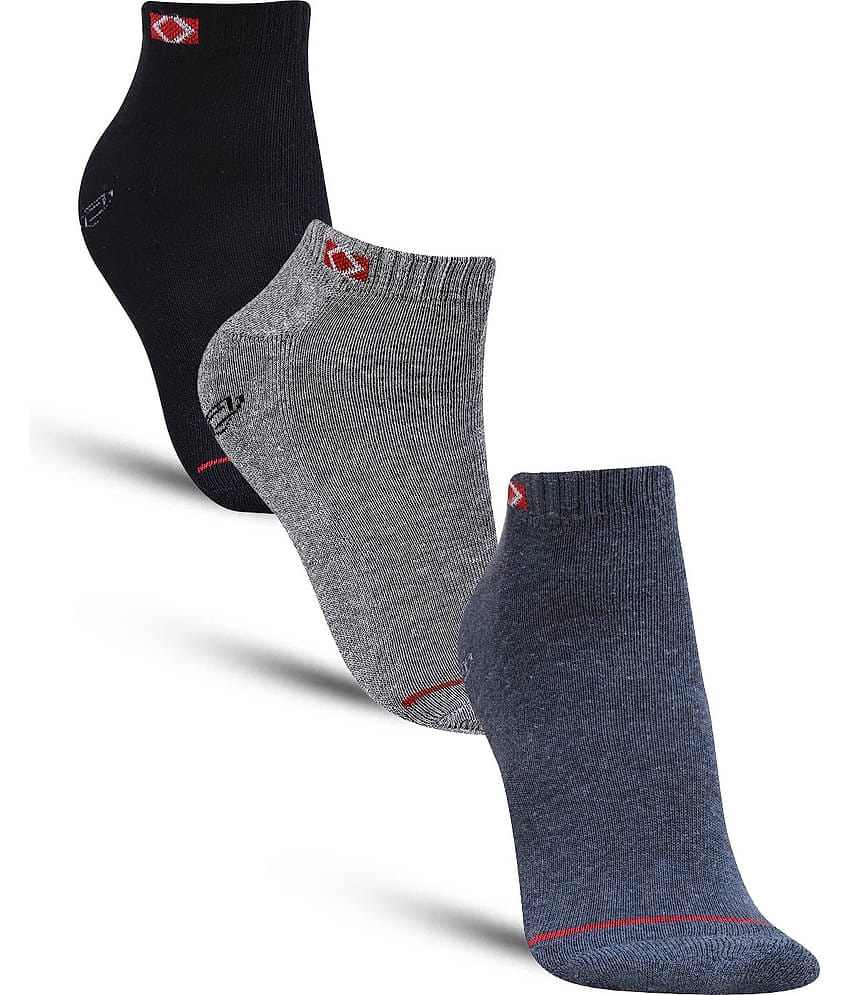 Dollar - Cotton Men's Self Design Multicolor Ankle Length Socks ( Pack of 3 )