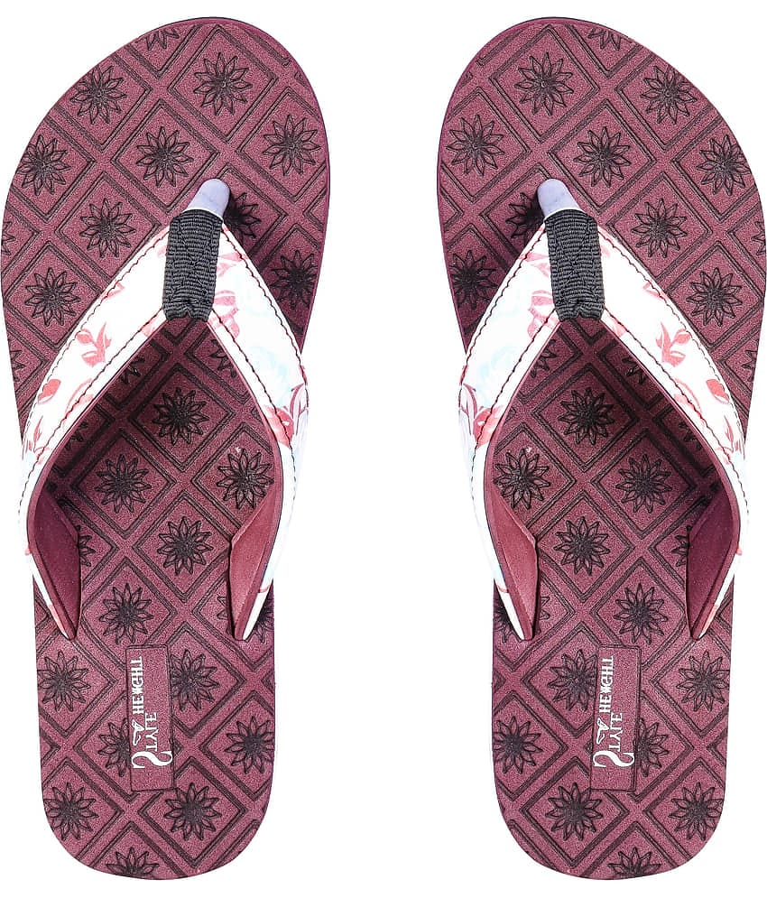 Style Height Maroon Women's Thong Flip Flop