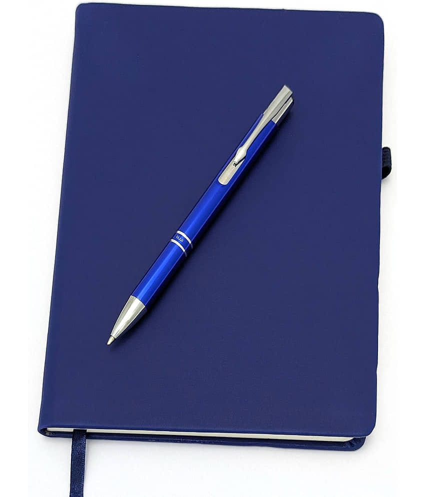 UJJi Pen with Notebook Gift Set in PU Leather with Elastic Closure and Pen Loop