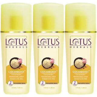 Lotus Herbals Cocomoist CocoaButter Moisturising Lotion  For Normal To Dry Skin  170Ml  (Pack Of 3)