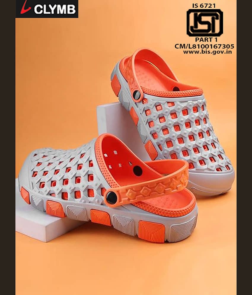 Clymb - Orange Men's Clogs