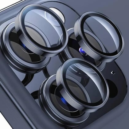 Camera Lens Protector for iPhone  Ultra HD Glass with Metal Ring, AR+AF, Scratch & Dust Resistant BLACK  iPhone 13 MINI