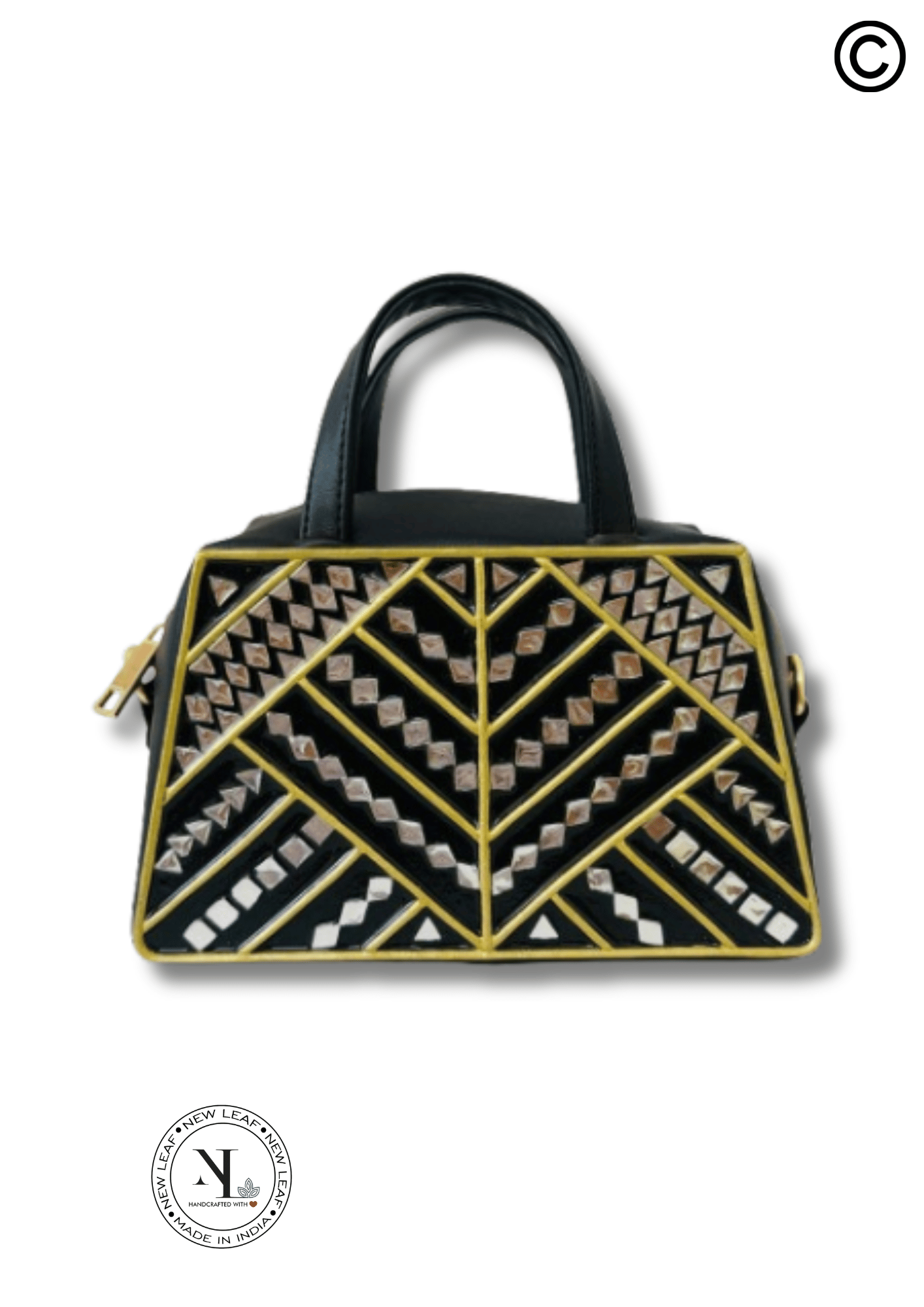 Charming Unusual shaped Bag with Zipper and Sling