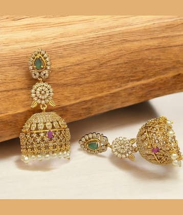 KC JEWELS Golden Brass Necklace Set ( Pack of 1 )