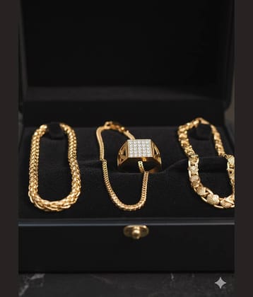 Abrexo Gold Plated Chain ( Set of 4 )