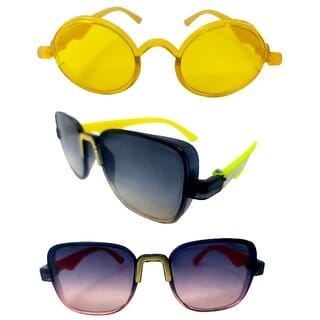 FOREVER 99 Kids Boy and Girls sunglasses U V protected goggles combo pack of 3 Fit age 2-10 year