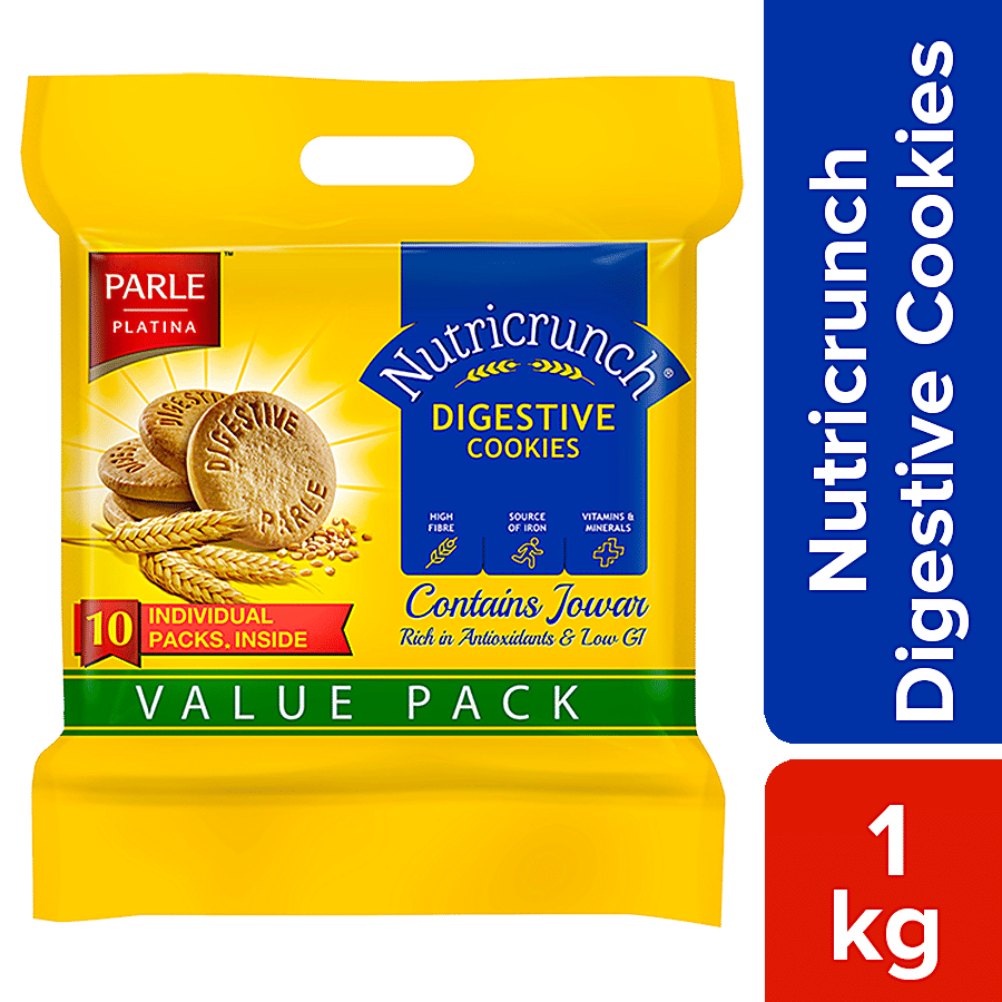 PARLE Nutricrunch Digestive Cookies High Fibre, 1 kg