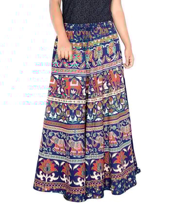 Sttoffa Cotton Wrap Skirt - Blue