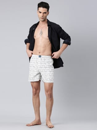 2 Pack Printed Cotton Boxers-L