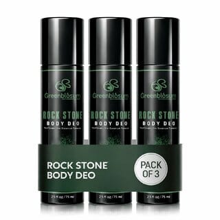 Greenblsum Rock Stone Body Deo for Men  Women, Long Lasting Fragrance (75ml Each) - Pack of 3
