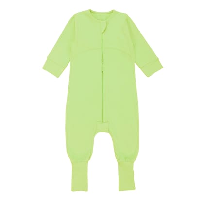 SHADOW LIME SLEEPSUIT-AGE : 6-12 MONTHS (HEIGHT - 76cm) / TOG 0.6 - ALL SEASON - ROOM TEMPERATURE (24 degrees - 27 degrees celsius)