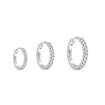 Zirconia statement round hoop - multiple size-5mm / 14k gold plated