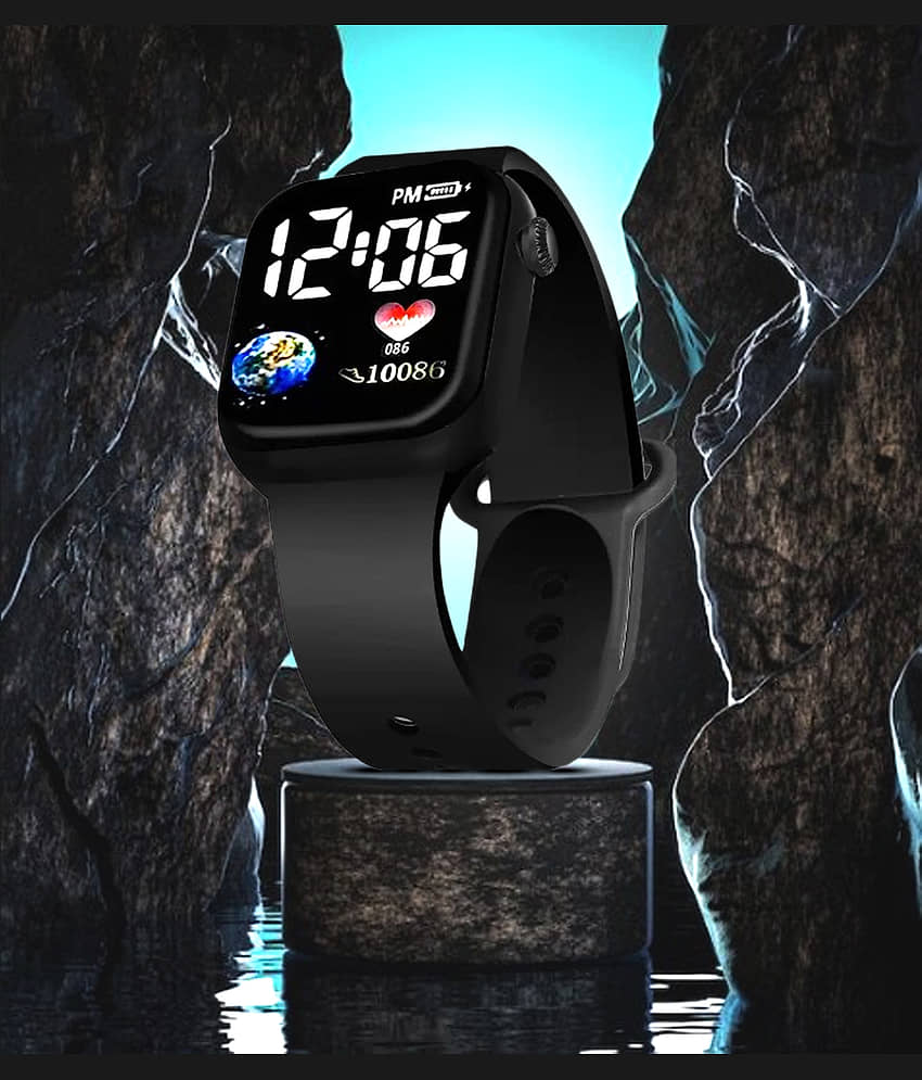 Fadiso Fashion Black Silicon Analog Men's Watch