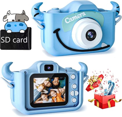 CADDLE & TOES Kids Digital Camera 1080P HD for 4+ to 12 Year Old Boys/Girls, Toddler Christmas Birthday Festival Gift, Blue-Teddy CADDLE & TOES Kids Digital Camera 1080P HD for 4+ to 12 Year Old Boys/Girls, Toddler Christmas Birthday Festival Gift, Blue-