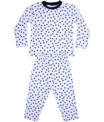 KABOOS Pack of 1 Boys 100% Cotton Nightsuit Set ( Navy Blue )