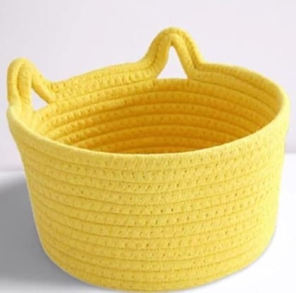 Generic Cotton Pack Of_1 Plain Cat Basket 9x5 Inch (Yellow)-PID66476 Generic Cotton Pack Of_1 Plain Cat Basket 9x5 Inch (Yellow)-PID66476