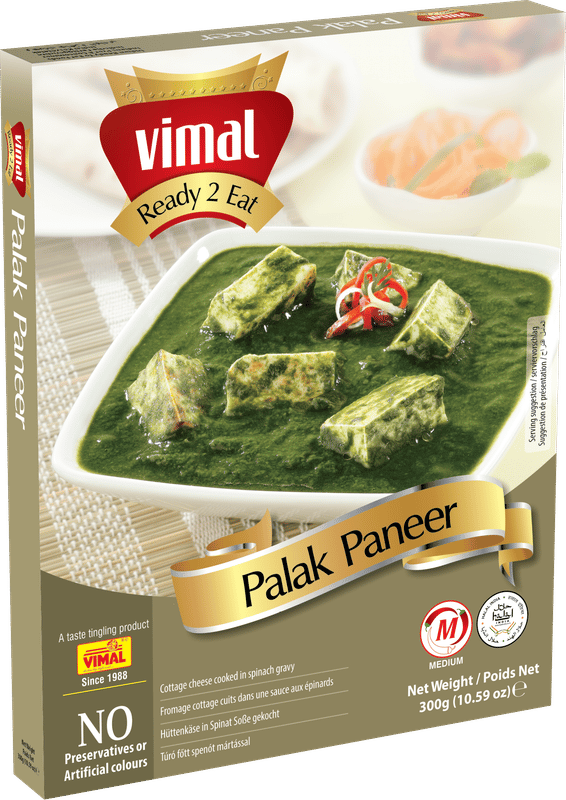 VIMAL Ready to Cook and EatCombo Pack of Paneer Tikka Masala/Palak Paneer/Mutter Paneer/Mumbai Paav Bhaaji Instant Mix Vegetarian with No Added Preservative and Colours - 300g Each (Pack of 4)