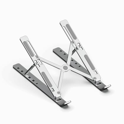 Foldable Height Adjustable Metal Frame Laptop Stand Portable Ergonomic Laptop Holder Pack of 1