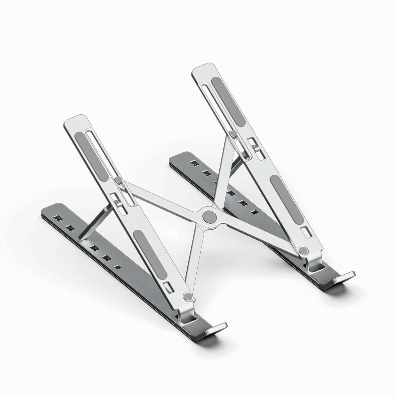 Foldable Height Adjustable Metal Frame Laptop Stand Portable Ergonomic Laptop Holder Pack of 1