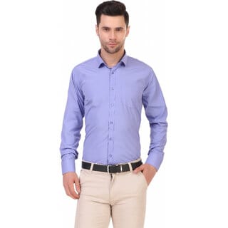 Baleshwar Mens Blue Regular Fit Formal Shirt (Pack of 1)