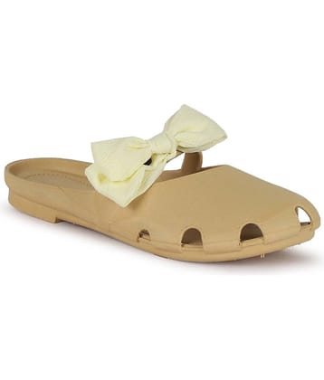 Aadi Beige Women's Toe Covered Flip Flop