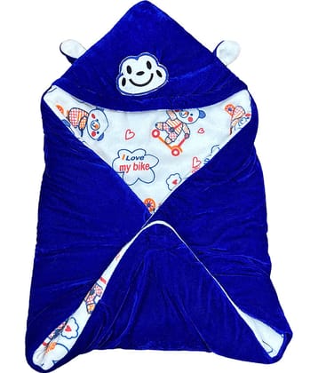 OLENE Polar Fleece Plain Single Size Kids Blankets - Blue ( Pack of 1 )