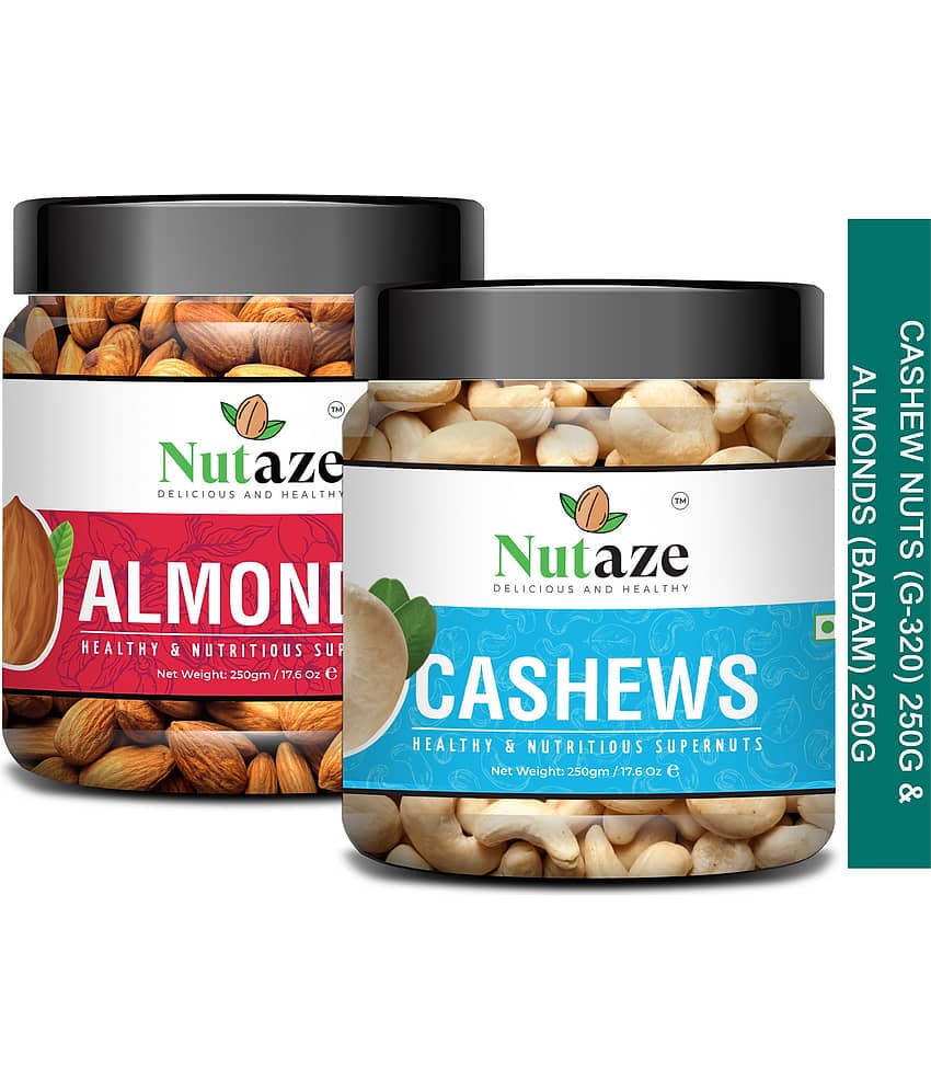 Nutaze Combo Pack of  Mix Dry Fruits 500g | Cashew 250g | Almonds 250g | Fresh and Healthy