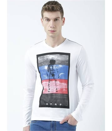 Huetrap Pack of 1 Cotton Regular Fit Men's T-Shirt ( White )