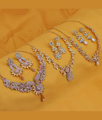 Sukkhi - White Alloy Necklace Set ( Pack of 3 )