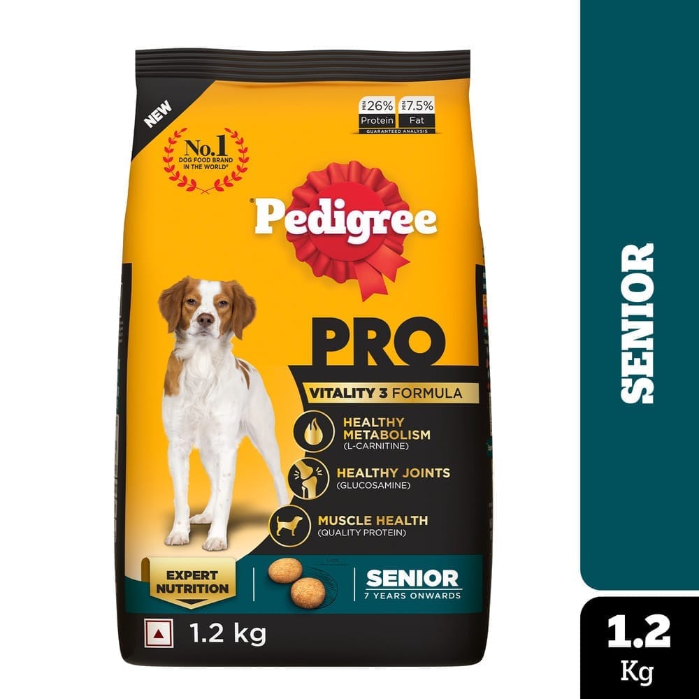 Pedigree PRO Senior (7+ Years) Dry Dog Food 1.2kg