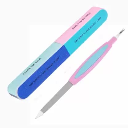 Elecsera Nail Filer with trimer with 7 way nail buffer/shiner (Set of 2)