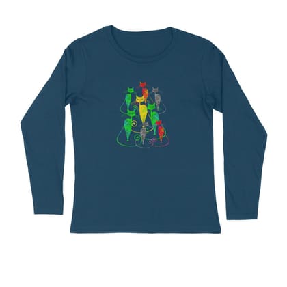 Full Sleeves Round Neck (Men) - Sassy Kitties (3 Colours)