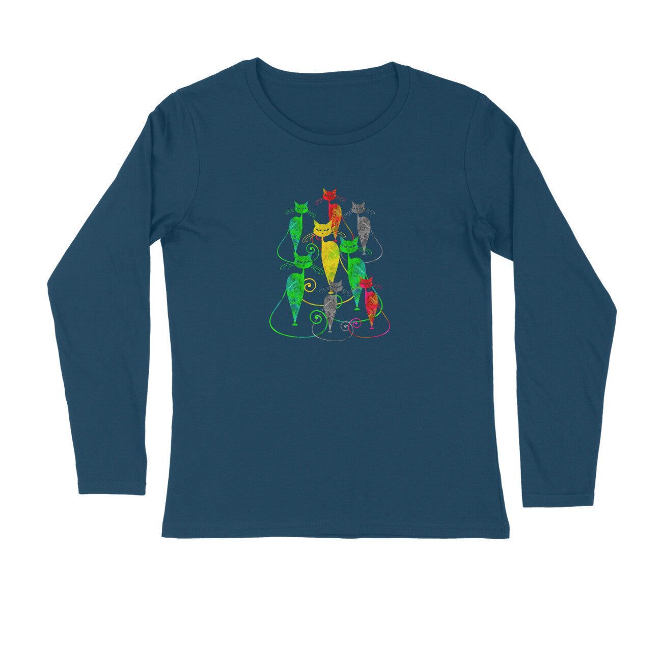 Full Sleeves Round Neck (Men) - Sassy Kitties (3 Colours)