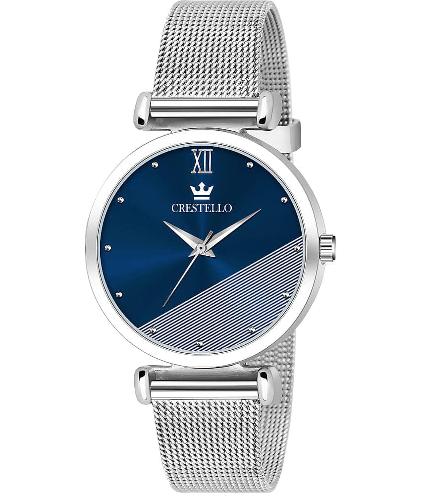 Crestello - Silver Metal Analog Womens Watch