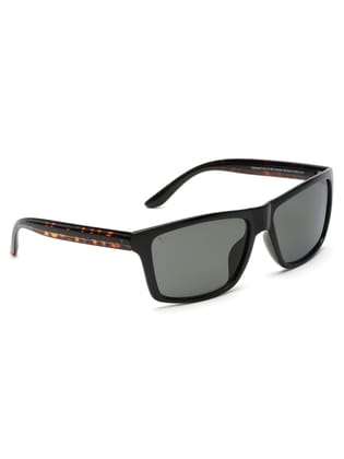 SUNNIES Polycarbonate Sunglass UV 400 Green Lens Men & Women Rectangle Sunglasses - SUNNIES-014-C2
