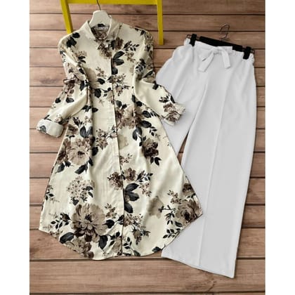 Exquisite Kurti & Palazzo Set in Western Wear Design by GlamaStitch-M