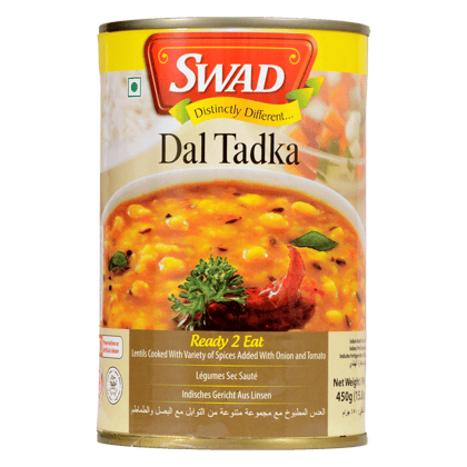 Swad Ready to Cook and EatDal Tadka Instant Mix Vegetarian Heat & Eat with No Added Preservative - 450 Grams (Pack of 3)