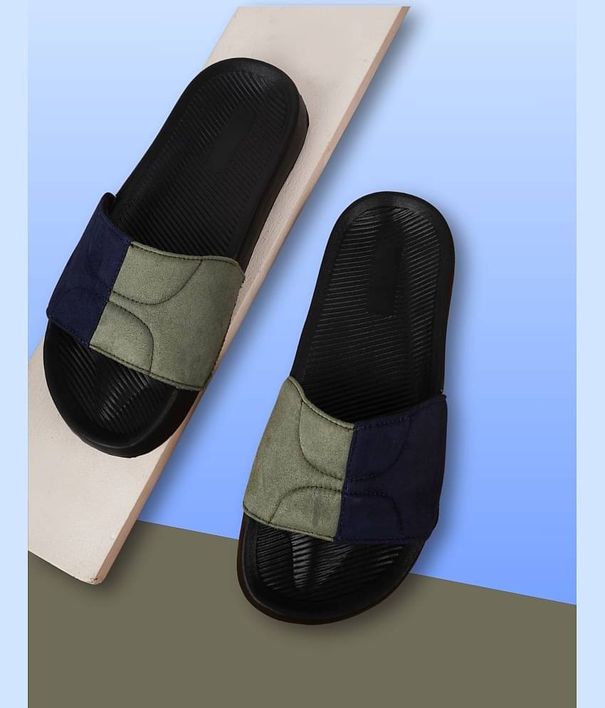 PERY PAO Green Men's Slide Flip Flop