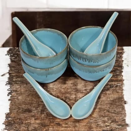 Turquoise Bliss Soup Bowl (Set of 4) Turquoise Bliss Soup Bowl (Set of 4)