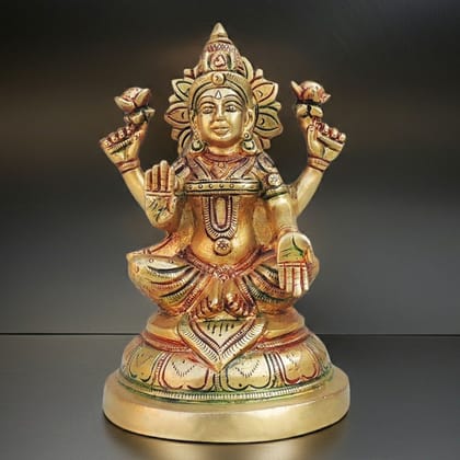 Brass Showpiece Laxmi Ji God Idol Statue (BSMAS1432 L)