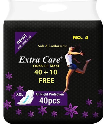 Sek Extra Care Orange Maxi Girls XXL 50 Sanitary Pads Pack of 50